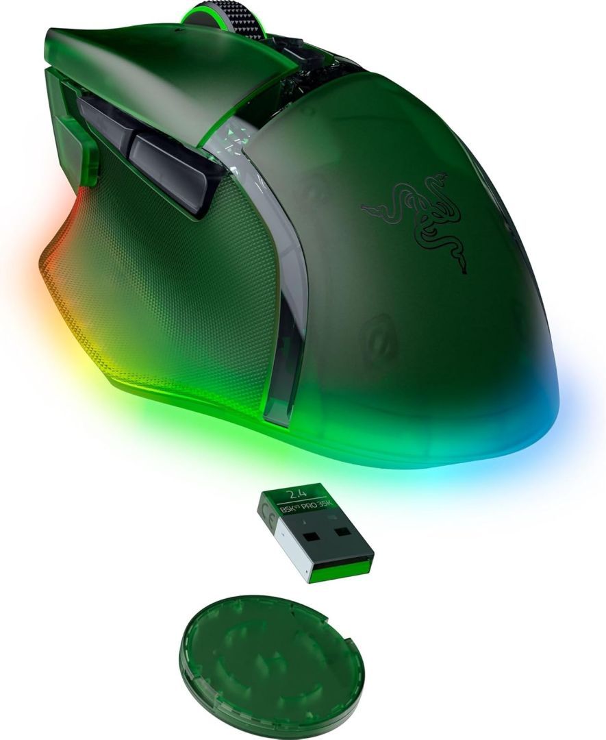 Razer Basilisk V3 Pro 35K Gaming Wireless Bluetooh Mouse Phantom Green Edition Razer Basilisk V3 Pro 35K Gaming Wireless Bluetooh Mouse Phantom Green Edition