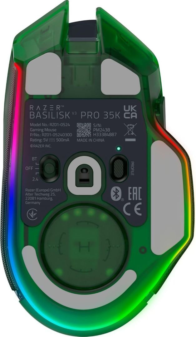 Razer Basilisk V3 Pro 35K Gaming Wireless Bluetooh Mouse Phantom Green Edition Razer Basilisk V3 Pro 35K Gaming Wireless Bluetooh Mouse Phantom Green Edition