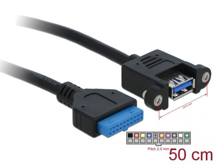DeLock USB 3.0 pin header female > 1x USB 3.0-A female DeLock USB 3.0 pin header female > 1x USB 3.0-A female