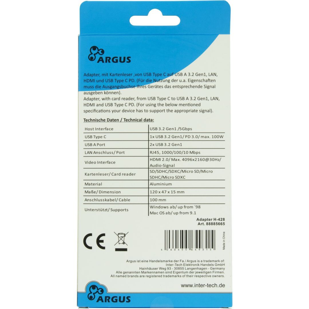 Inter-Tech H-428 7in1 USB Type C hub Inter-Tech H-428 7in1 USB Type C hub