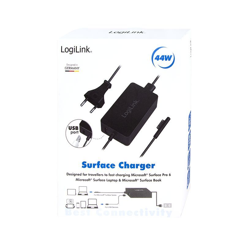 Logilink PA0197 Surface Laptop Charger Black Logilink PA0197 Surface Laptop Charger Black