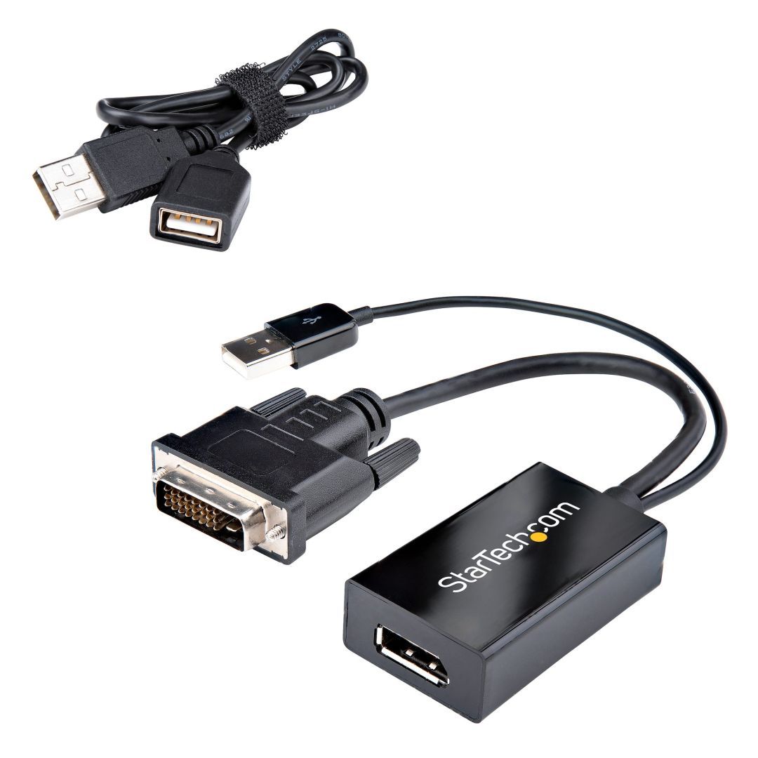 Startech DVI-D (Single-Link) (24+1) to DisplayPort Adapter Black Startech DVI-D (Single-Link) (24+1) to DisplayPort Adapter Black