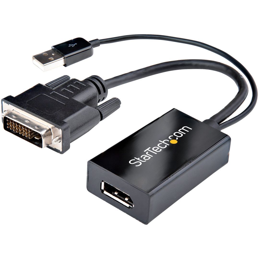 Startech DVI-D (Single-Link) (24+1) to DisplayPort Adapter Black Startech DVI-D (Single-Link) (24+1) to DisplayPort Adapter Black