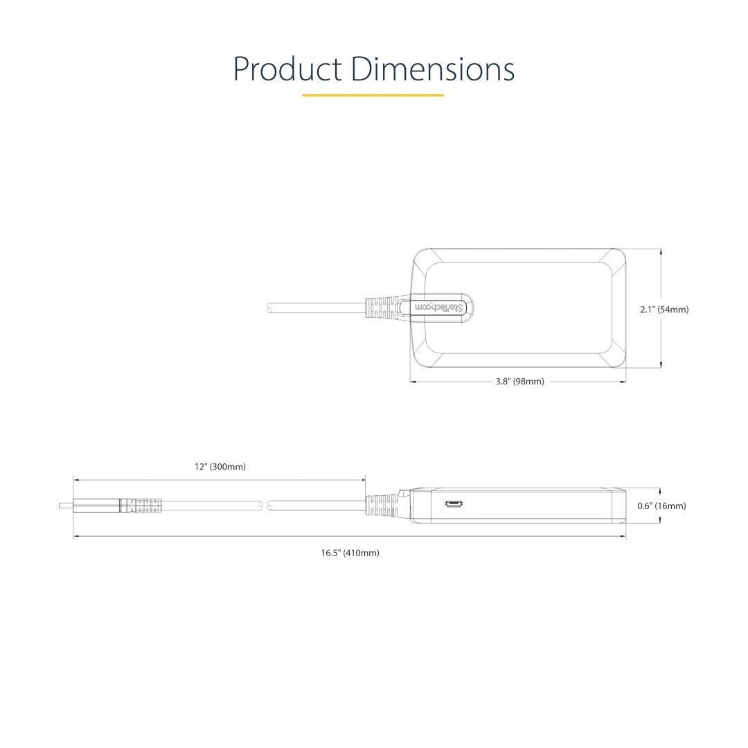 Startech 4-portos USB3.2 HUB Space Gray