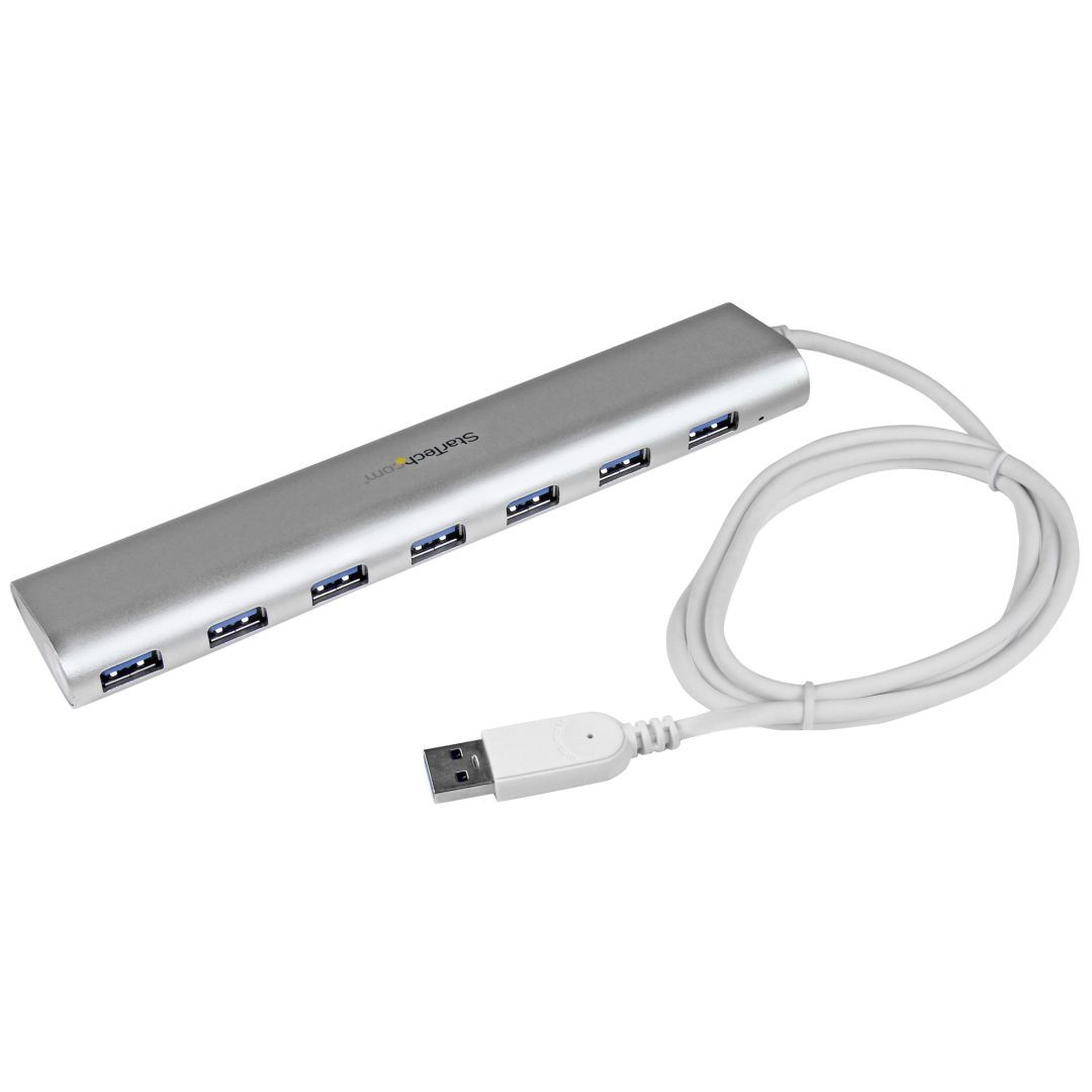Startech 7-portos USB3.2 HUB Silver/White