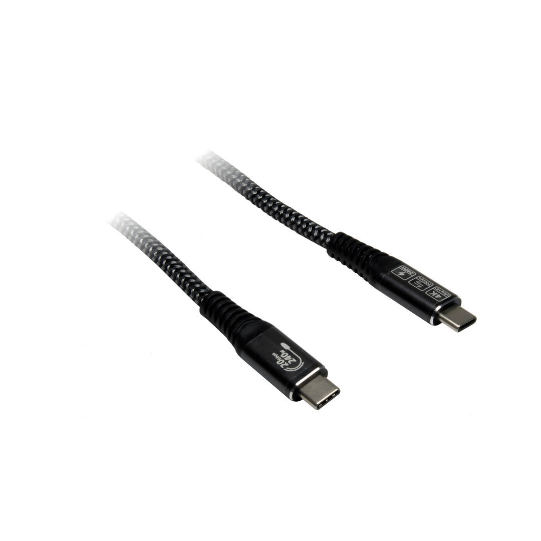 Inter-Tech USB-C to USB-C 3.2 240W Cable 1,5m Black