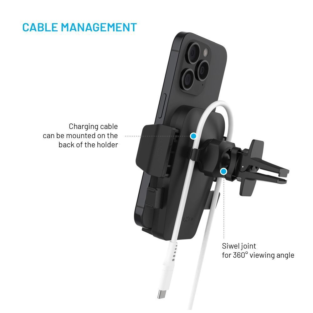 FIXED Iconiq Vent univerzális autós tartó, fekete