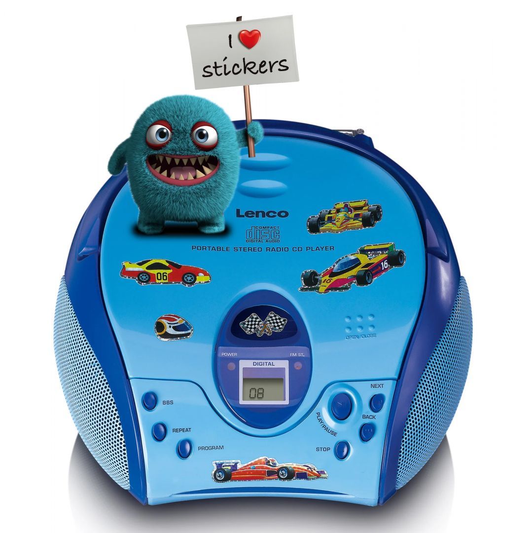 Lenco SCD-24PK Kids portable stereo FM radio with CD player Blue Lenco SCD-24PK Kids portable stereo FM radio with CD player Blue