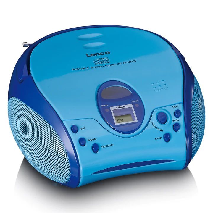Lenco SCD-24PK Kids portable stereo FM radio with CD player Blue Lenco SCD-24PK Kids portable stereo FM radio with CD player Blue