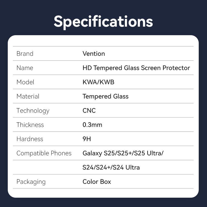 Vention Tempered Glass Samsung Galaxy S24+