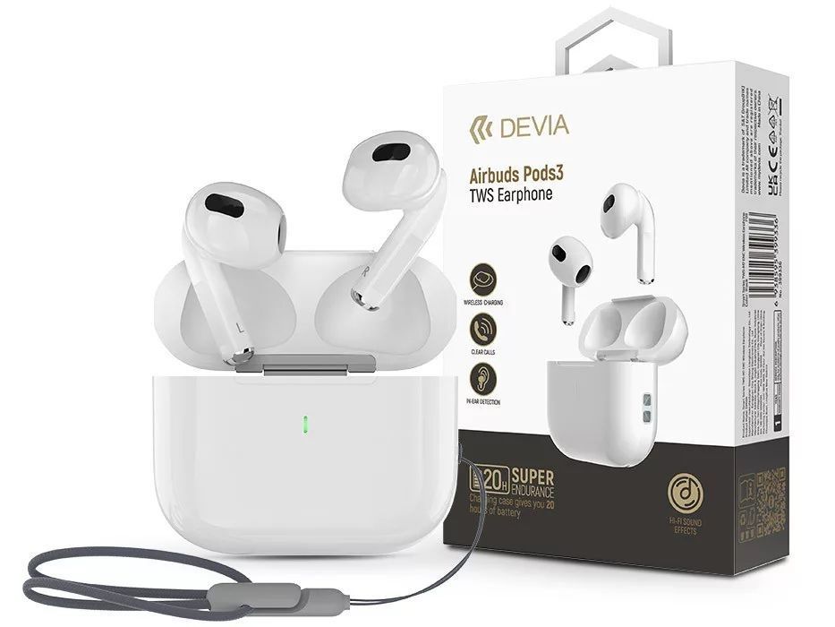 Devia ST399121 Airbuds Pods3 Bluetooth Headset White Devia ST399121 Airbuds Pods3 Bluetooth Headset White