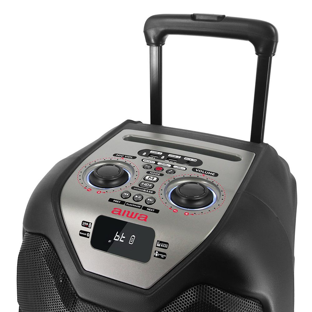 Aiwa KBTUS-500 Portable Bluetooth Party Speaker Black Aiwa KBTUS-500 Portable Bluetooth Party Speaker Black
