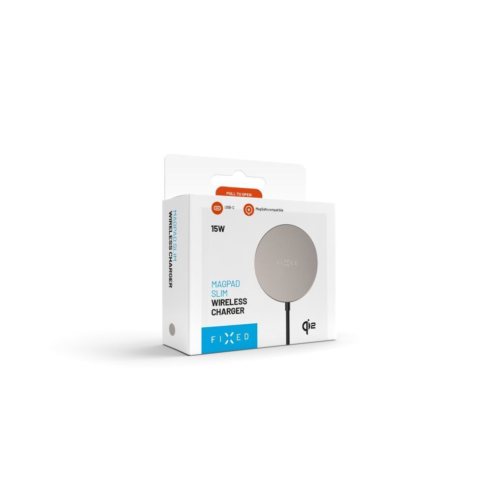 FIXED MagPad Slim Qi2 MagSafe Wireless töltő Titan