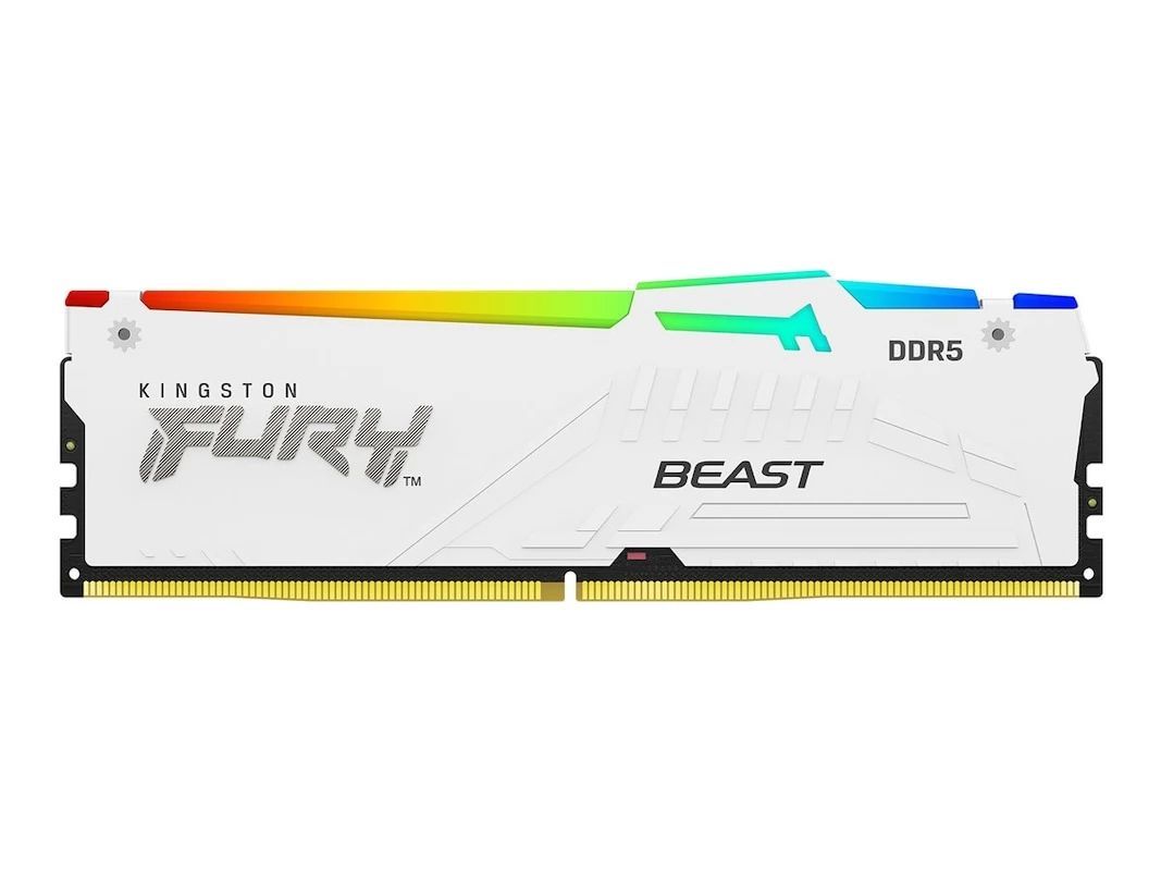 Kingston 16GB DDR5 6000MHz Fury Beast RGB White Kingston 16GB DDR5 6000MHz Fury Beast RGB White