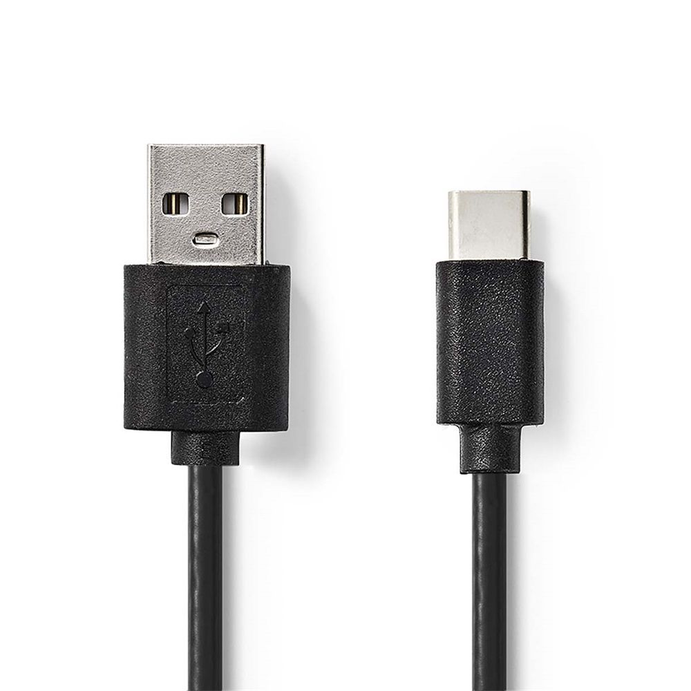 Nedis USB 2.0 USB-A Male to USB-C Male 5W USB Cable 2m Black Nedis USB 2.0 USB-A Male to USB-C Male 5W USB Cable 2m Black