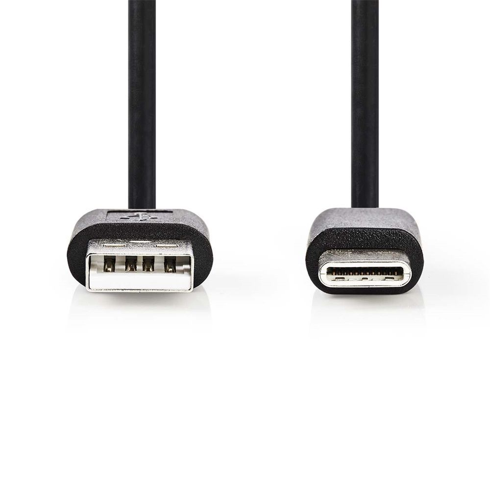 Nedis USB 2.0 USB-A Male to USB-C Male 5W USB Cable 2m Black Nedis USB 2.0 USB-A Male to USB-C Male 5W USB Cable 2m Black