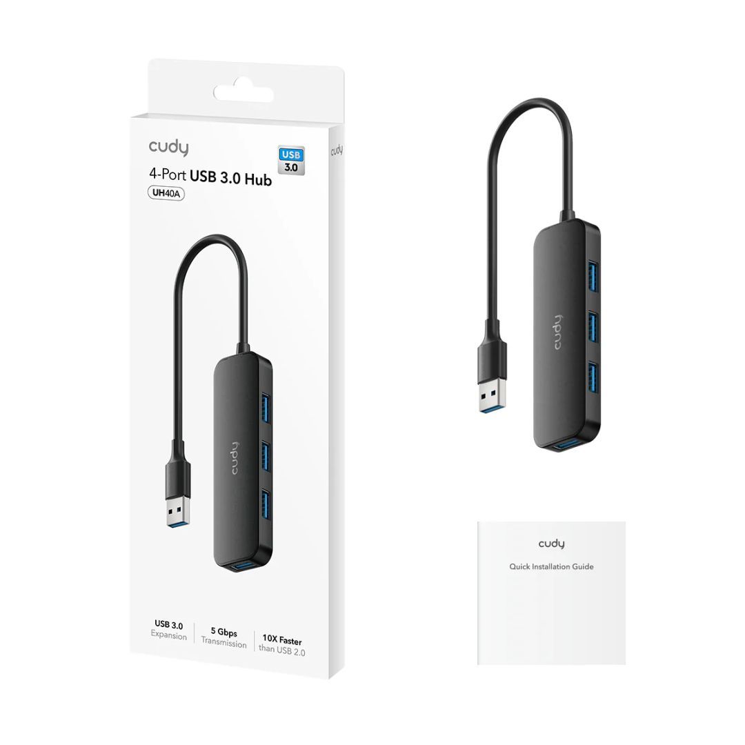 Cudy 4-Port USB3.0 HUB Black Cudy 4-Port USB3.0 HUB Black
