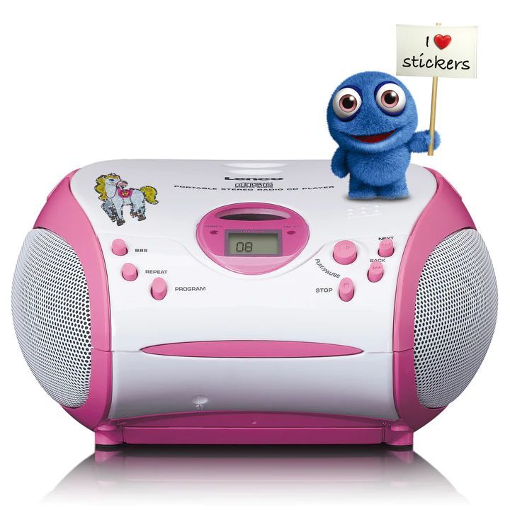 Lenco SCD-24PK Kids portable stereo FM radio with CD player Pink Lenco SCD-24PK Kids portable stereo FM radio with CD player Pink
