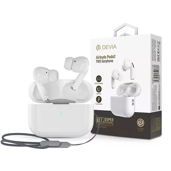 Devia ST399138 Airbuds Pods2 Bluetooth Headset White Devia ST399138 Airbuds Pods2 Bluetooth Headset White