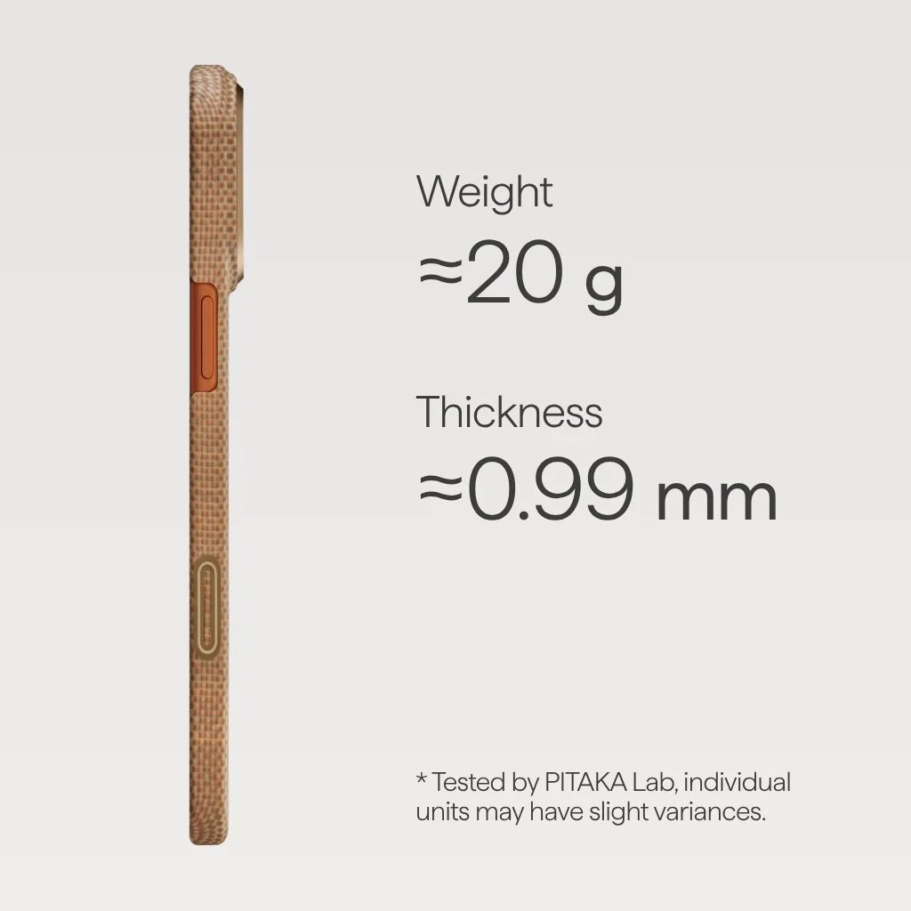 Pitaka Ultra-Slim Case for iPhone 17 Pro Max Golden Glint Pitaka Ultra-Slim Case for iPhone 17 Pro Max Golden Glint