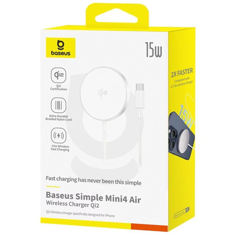 Baseus Simple Mini4 Air Magnetic Wireless Charging Stand 15W Silver Baseus Simple Mini4 Air Magnetic Wireless Charging Stand 15W Silver