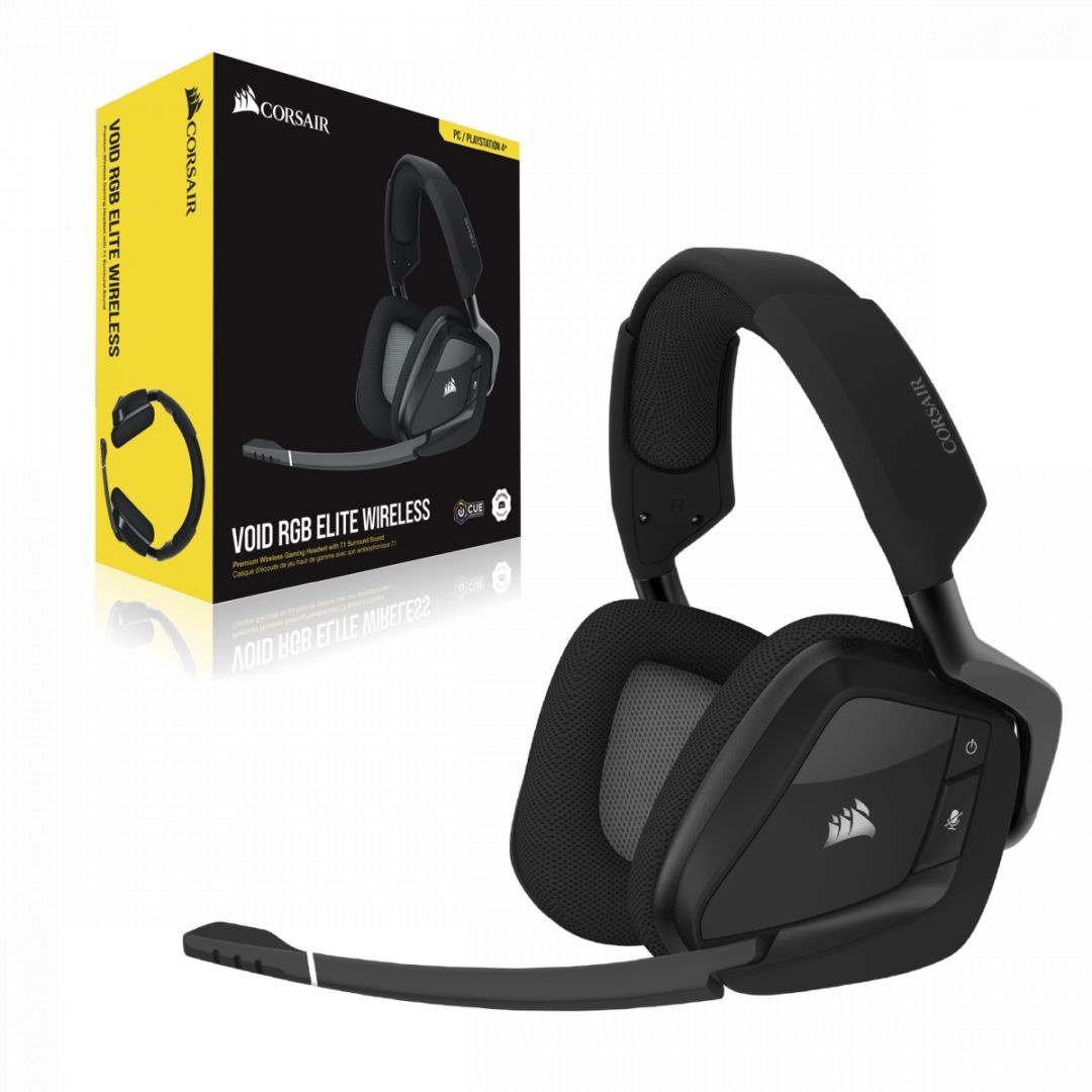 Corsair Void RGB Elite Wireless 7.1 Gaming Headset Carbon Corsair Void RGB Elite Wireless 7.1 Gaming Headset Carbon