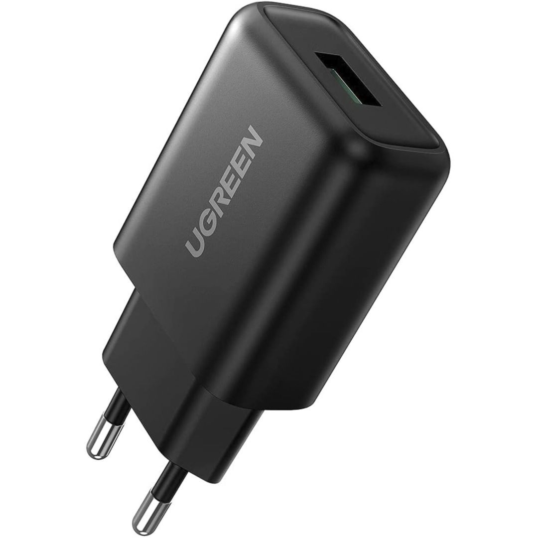 UGREEN USB-A QC 3.0 18W Wall Charger-EU Black UGREEN USB-A QC 3.0 18W Wall Charger-EU Black