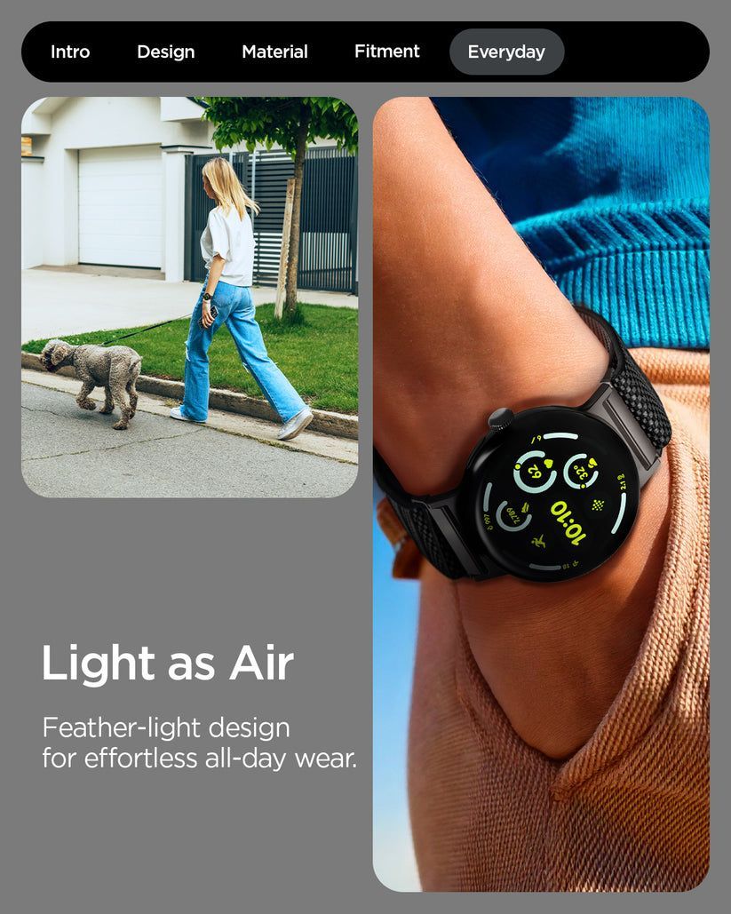 Spigen Lite Fit X Band for Google Pixel Watch 4/3 45mm Black