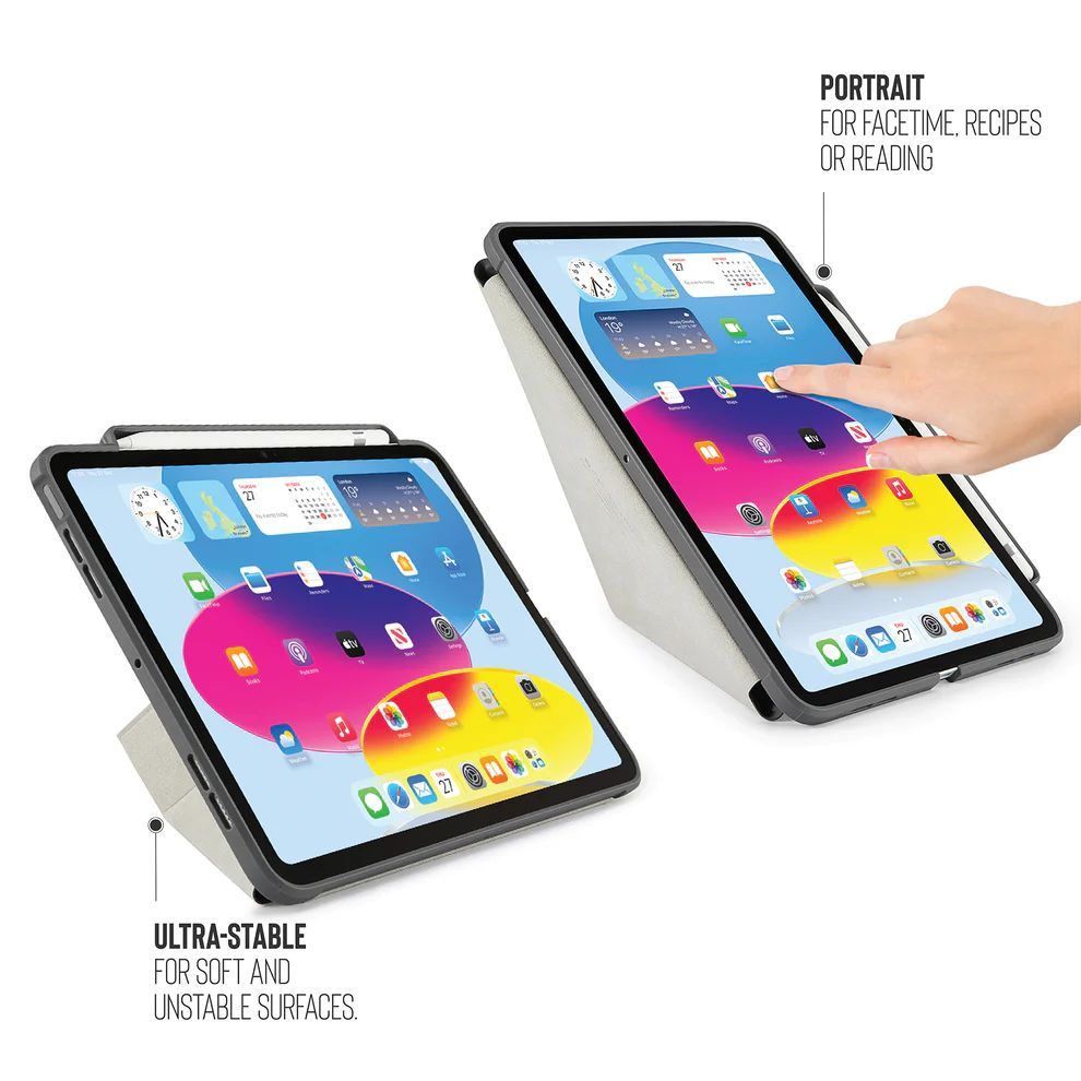 Pipetto Origami No3 Pencil Case for iPad (A16) / iPad (2022) Grey