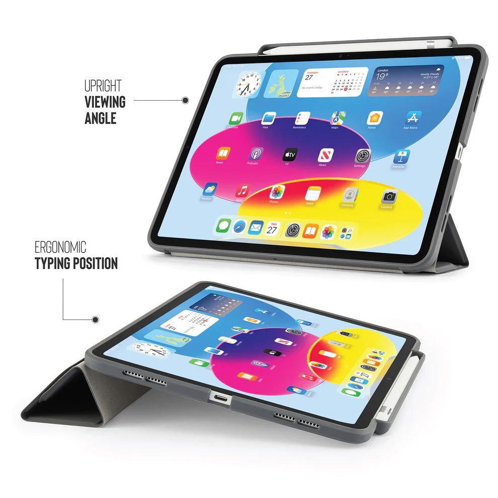 Pipetto Origami No3 Pencil Case for iPad (A16) / iPad (2022) Grey