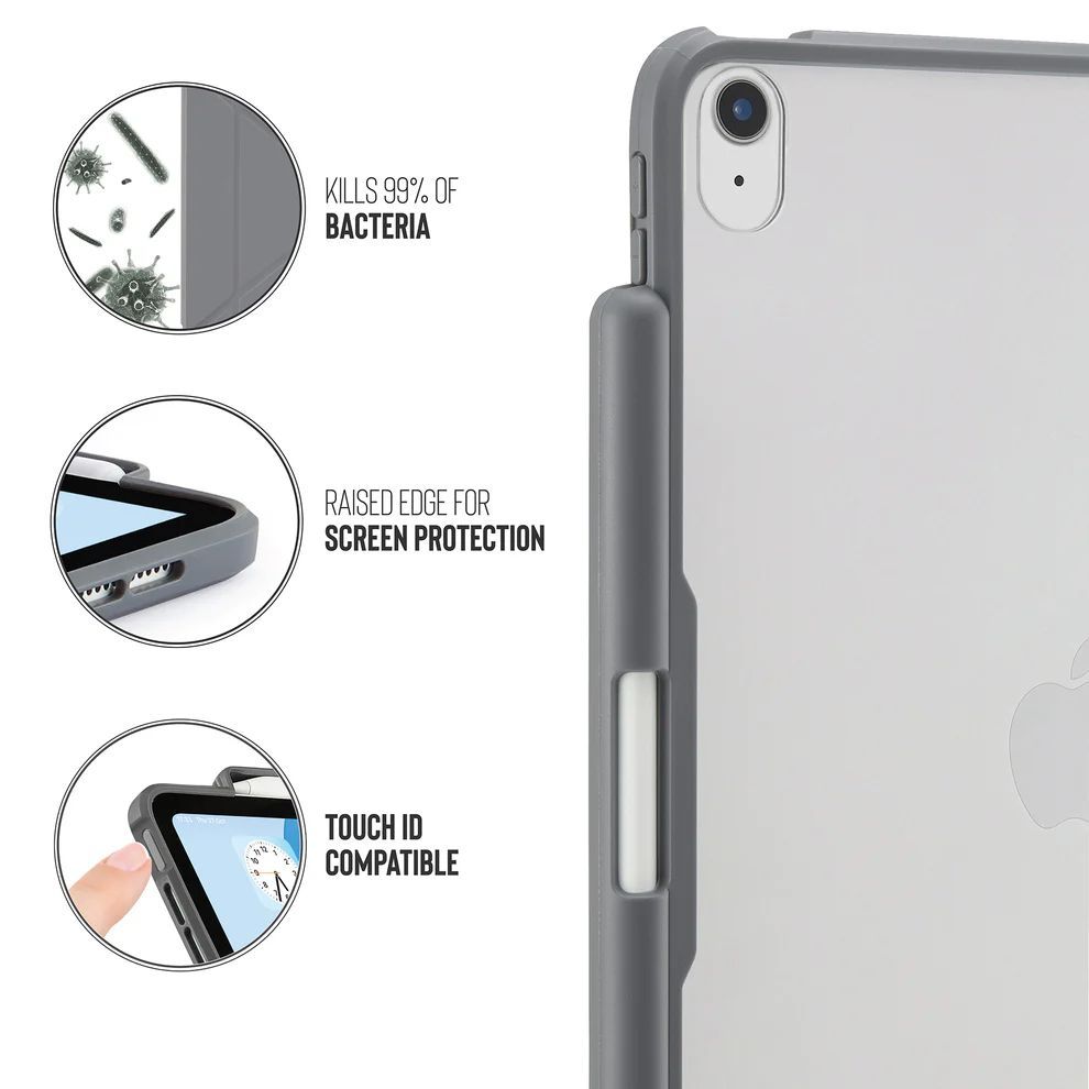 Pipetto Origami No3 Pencil Case for iPad (A16) / iPad (2022) Grey