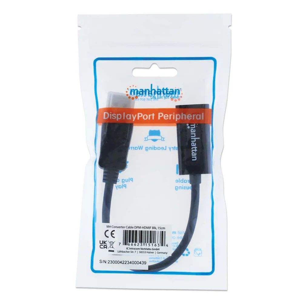 Manhattan 1080p Passive DisplayPort to HDMI Adapter