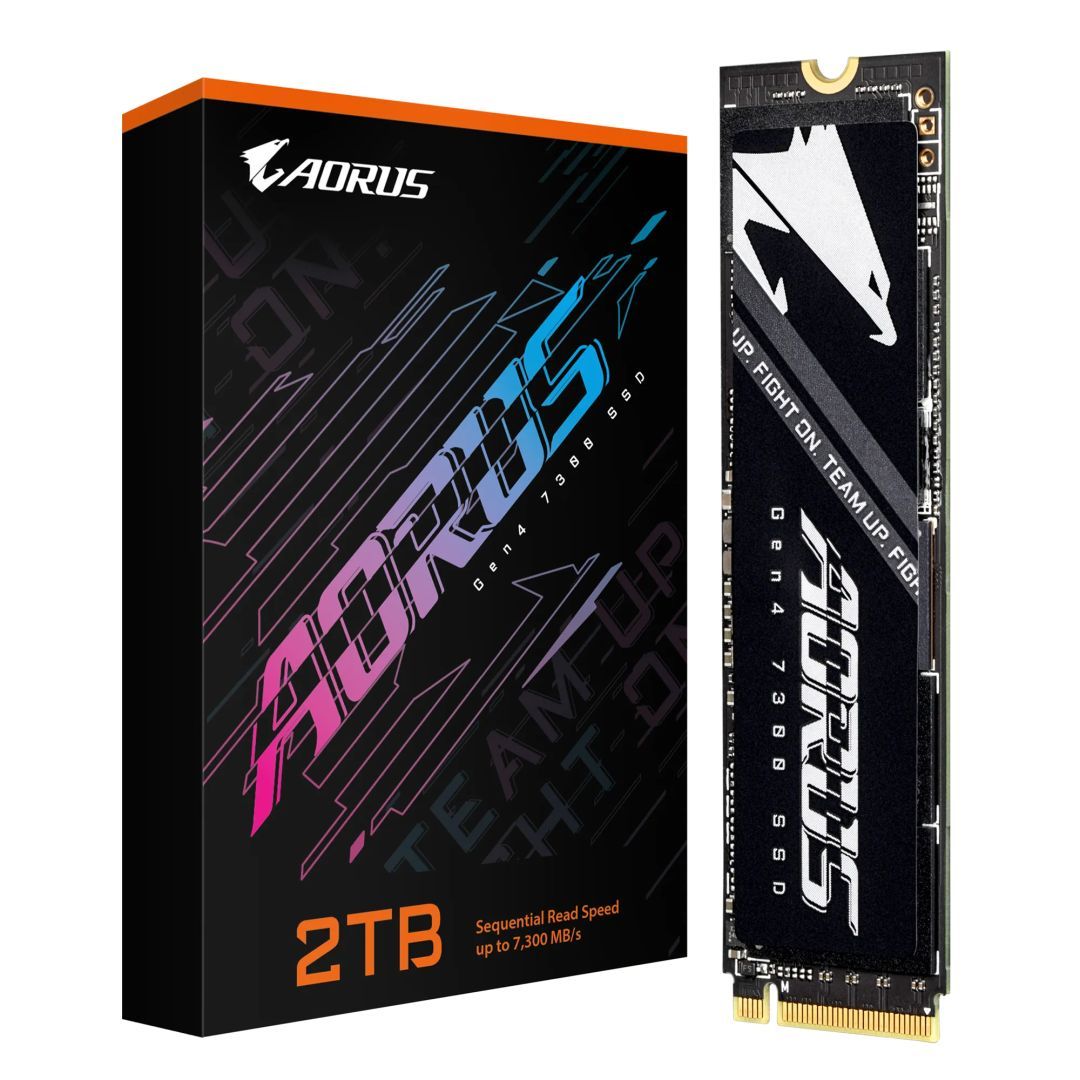 Gigabyte 2TB M.2 2280 NVMe Aorus Gen4 7300 without heat spreader Gigabyte 2TB M.2 2280 NVMe Aorus Gen4 7300 without heat spreader