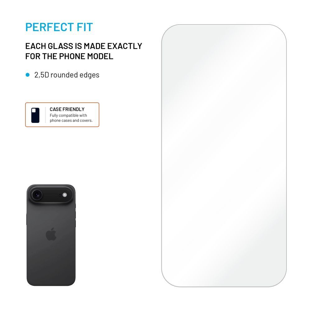 FIXED 2,5D edzett üveg, Apple iPhone Air készülékhez, 2drb