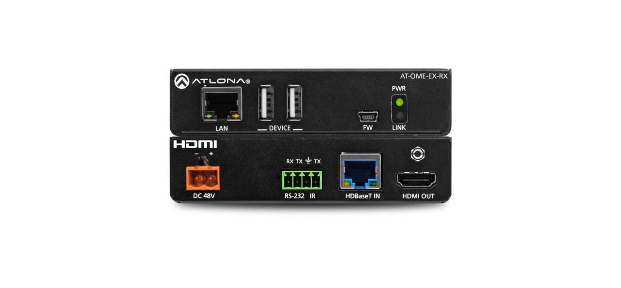 ATLONA AT-OME-EX-RX HDBaseT Receiver with USB Hub ATLONA AT-OME-EX-RX HDBaseT Receiver with USB Hub