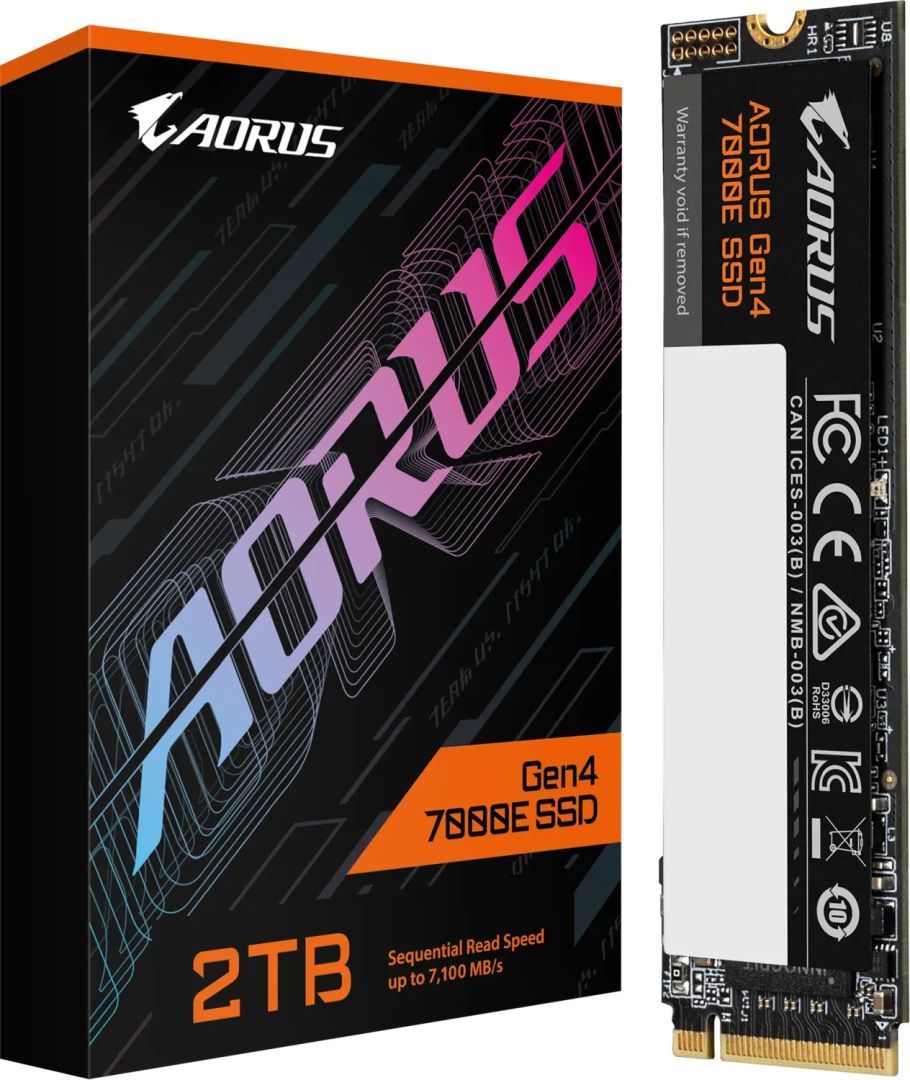 Gigabyte 2TB M.2 2280 NVMe Aorus Gen4 7000E Gigabyte 2TB M.2 2280 NVMe Aorus Gen4 7000E