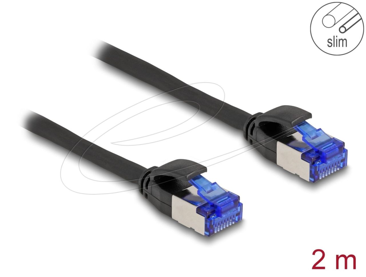 DeLock CAT6A S-FTP Patch Cable 2m Black DeLock CAT6A S-FTP Patch Cable 2m Black
