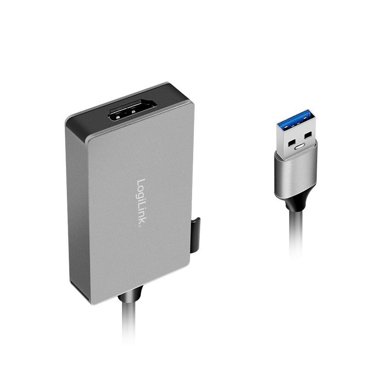 Logilink USB 3.0 adapter USB-A/M to HDMI-A/F 1080p 0,15m Grey Logilink USB 3.0 adapter USB-A/M to HDMI-A/F 1080p 0,15m Grey