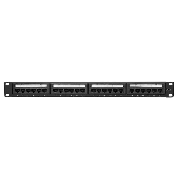 Logilink NP0004 Cat.6 patch panel 24-portos árnyékolatlan 19 rackbe Black Logilink NP0004 Cat.6 patch panel 24-portos árnyékolatlan 19 rackbe Black
