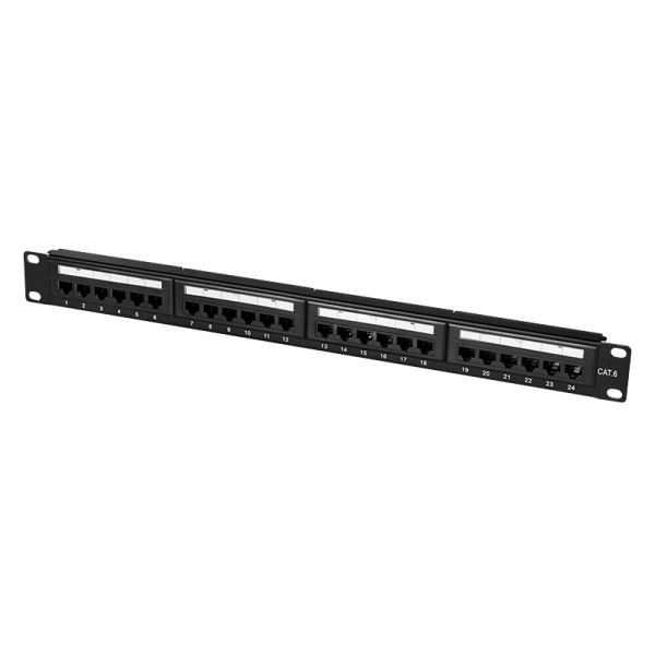 Logilink NP0004 Cat.6 patch panel 24-portos árnyékolatlan 19 rackbe Black Logilink NP0004 Cat.6 patch panel 24-portos árnyékolatlan 19 rackbe Black