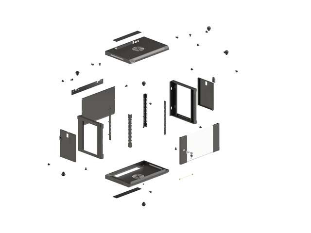 Lanberg 19" 12U Falra szerelhető Rackszekrény Black Lanberg 19" 12U Falra szerelhető Rackszekrény Black