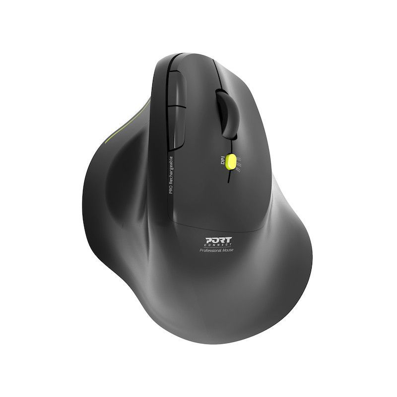 Port Designs Ergo Soft Wireless Bluetooth Rechargeable Mouse Black Port Designs Ergo Soft Wireless Bluetooth Rechargeable Mouse Black