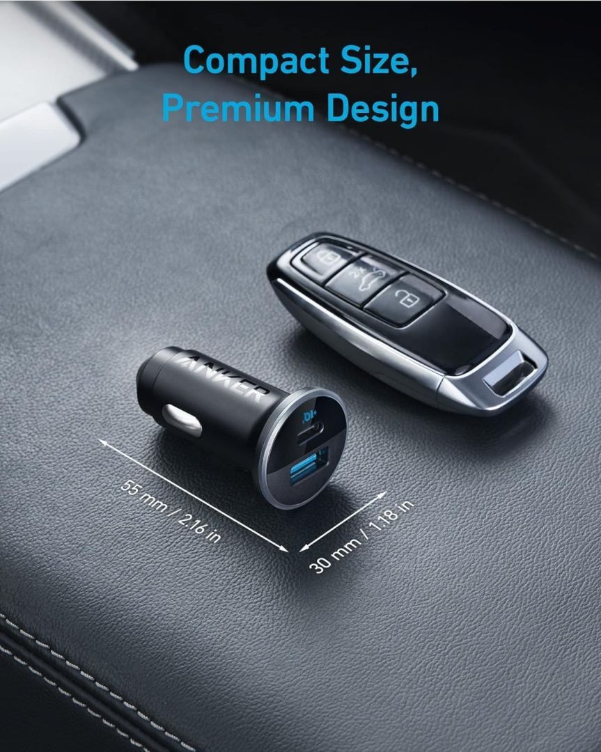 ANKER 323 car charger 52,5W Black ANKER 323 car charger 52,5W Black
