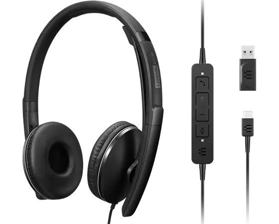 Lenovo Wired ANC Gen 2 UC Headset Black Lenovo Wired ANC Gen 2 UC Headset Black