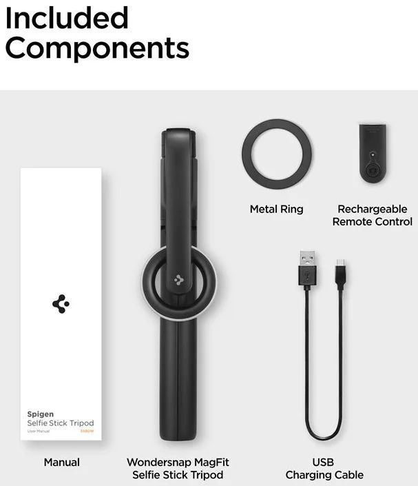 Spigen MagSafe Tripod Selfie Stick longer Version Black Spigen MagSafe Tripod Selfie Stick longer Version Black