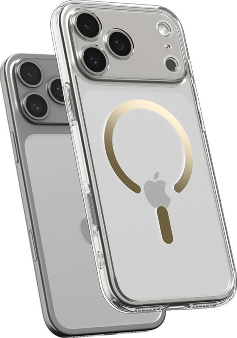 Spigen Ultra Hybrid MagSafe case for iPhone 17 Pro Clear Gold