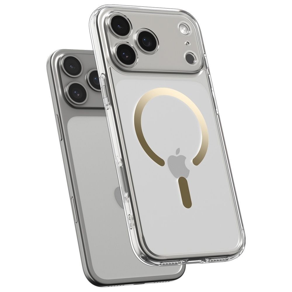 Spigen Ultra Hybrid MagSafe case for iPhone 17 Pro Max Clear Gold