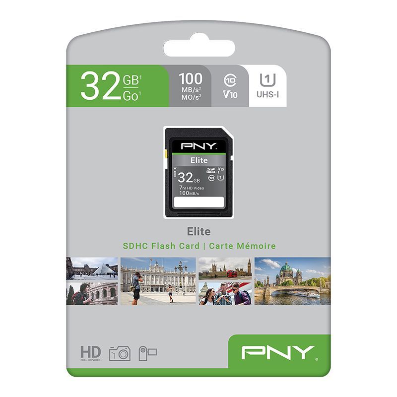 PNY 32GB SDHC Elite Class 10 U1 V10 PNY 32GB SDHC Elite Class 10 U1 V10