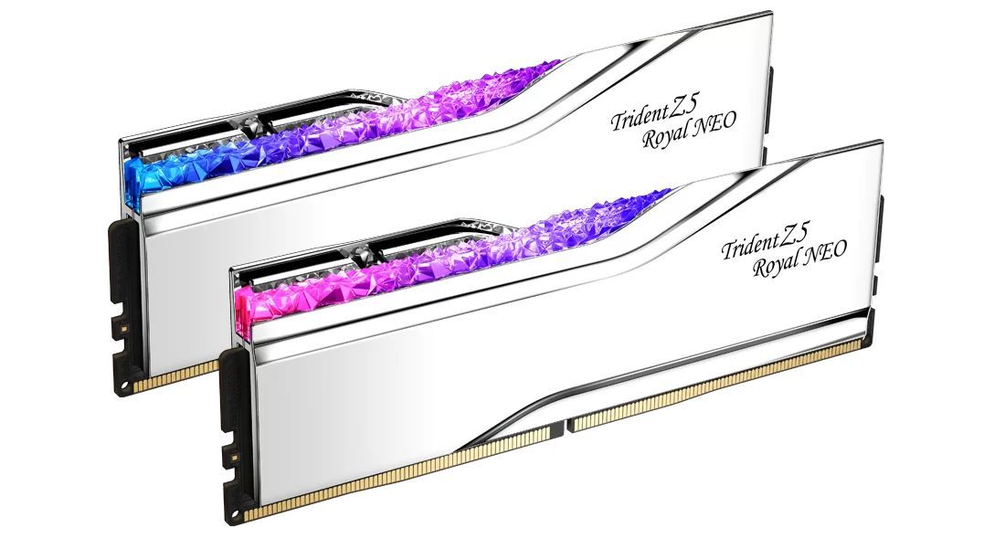 G.SKILL 64GB DDR5 6000MHz Kit(2x32GB) Trident Z5 Royal Neo Silver
