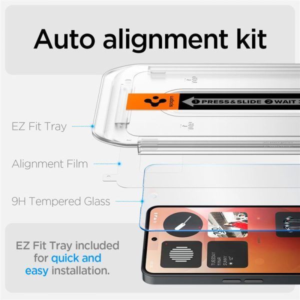 Spigen Glass tR EZ Fit HD 1 Pack Nothing Phone (3a)/(3a) Pro Transparency Spigen Glass tR EZ Fit HD 1 Pack Nothing Phone (3a)/(3a) Pro Transparency